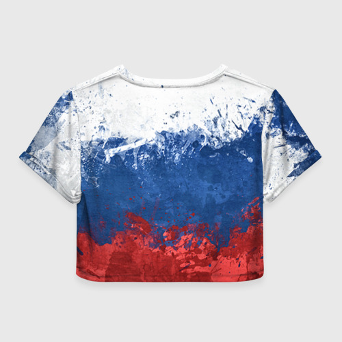 Женская футболка Crop-top 3D Хоккей 1, цвет 3D печать - фото 2