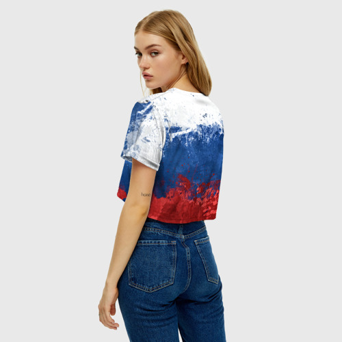 Женская футболка Crop-top 3D Хоккей 1, цвет 3D печать - фото 5