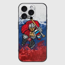 Чехол для iPhone 16 Pro Max силиконовый с защитой камеры Хоккей 2