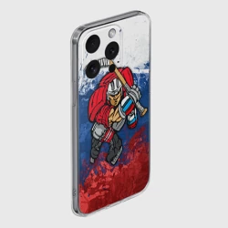 Чехол для iPhone 15 Pro силиконовый с защитой камеры Хоккей 2 - фото 2