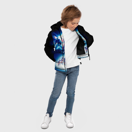 Зимняя куртка для мальчиков 3D с принтом Нью-Йорк Рейнджерс, вид сбоку #3