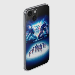Чехол для iPhone 15 силиконовый с защитой камеры Нью-Йорк Рейнджерс - фото 2