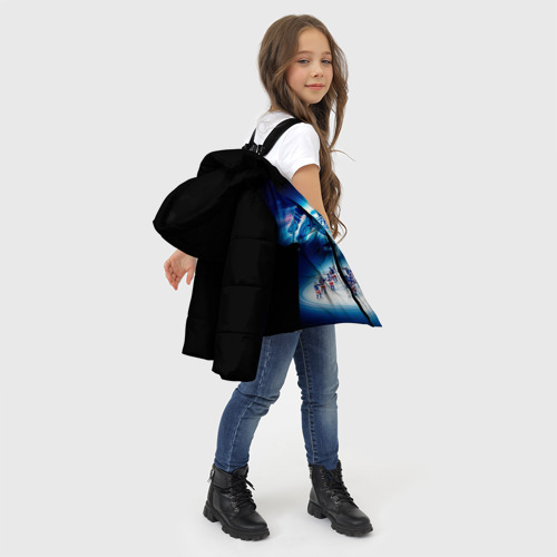 Зимняя куртка для девочек 3D с принтом Нью-Йорк Рейнджерс, фото #4