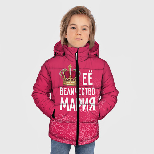Зимняя куртка для мальчиков 3D Её величество Мария, цвет красный - фото 3
