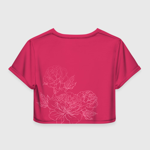 Женская футболка Crop-top 3D Её величество Катя, цвет 3D печать - фото 2