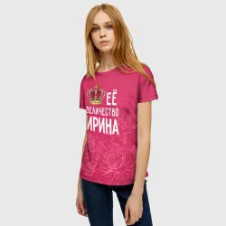 Женская футболка 3D Её величество Ирина - фото 2