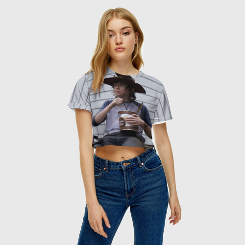 Женская футболка Crop-top 3D Карл Граймс, цвет 3D печать - фото 4