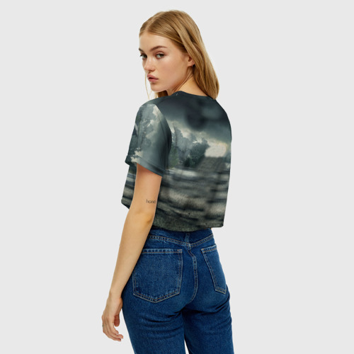 Женская футболка Crop-top 3D Ходячие мертвецы, цвет 3D печать - фото 5