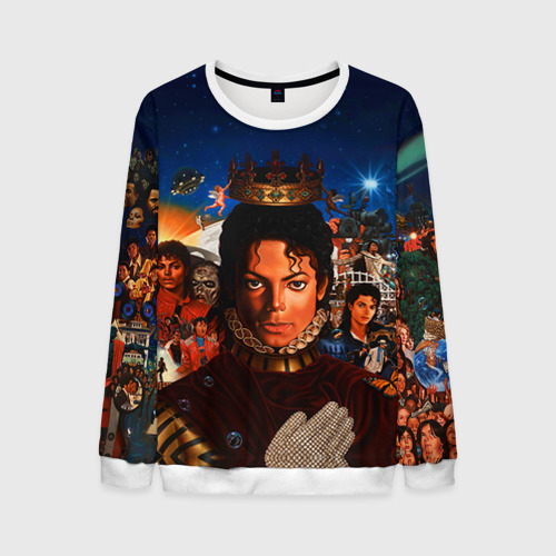 Мужской свитшот 3D Michael Jackson, цвет белый