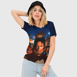 Женская футболка 3D Slim Michael Jackson - фото 2