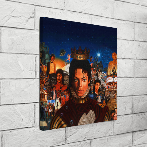 Холст квадратный Michael Jackson, цвет 3D печать - фото 3