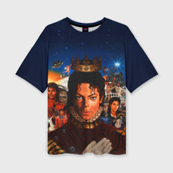 Женская футболка oversize 3D Michael Jackson