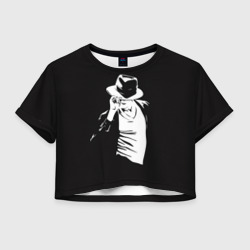 Женская футболка Crop-top 3D Michael Jackson