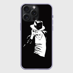 Чехол силиконовый для Apple iPhone 15 Pro Мax матовый Michael Jackson
