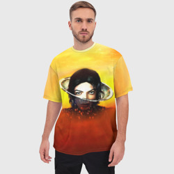 Мужская футболка oversize 3D Michael Jackson - фото 2