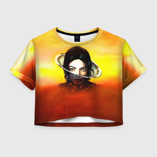 Женская футболка Crop-top 3D Michael Jackson, цвет 3D печать