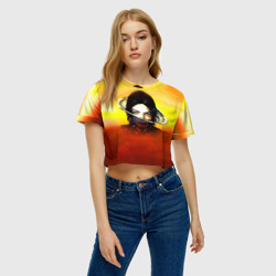 Женская футболка Crop-top 3D Michael Jackson - фото 2