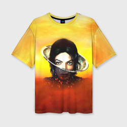 Женская футболка oversize 3D Michael Jackson