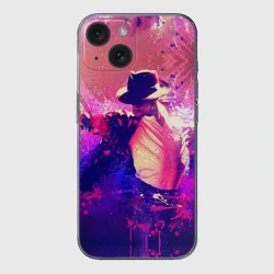 Чехол для iPhone 15 силиконовый с защитой камеры Michael Jackson