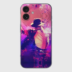 Чехол для iPhone 16 силиконовый с защитой камеры Michael Jackson