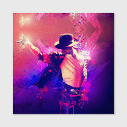 Холст с принтом Michael Jackson для любого человека, вид спереди №2. Цвет основы: белый