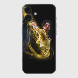 Чехол для iPhone 16 силиконовый с защитой камеры Michael Jackson
