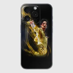 Чехол для iPhone 15 Pro Max силиконовый с защитой камеры Michael Jackson