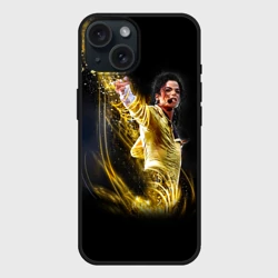 Чехол силиконовый для Apple iPhone 15 матовый Michael Jackson