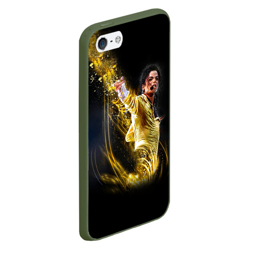 Чехол для iPhone 5/5S матовый Michael Jackson, цвет темно-зеленый - фото 3