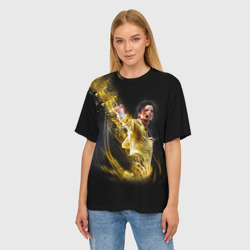 Женская футболка oversize 3D Michael Jackson - фото 2