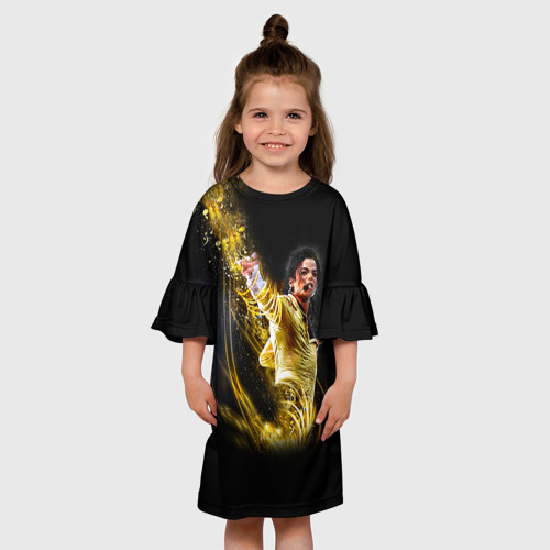 Детское платье 3D с принтом Michael Jackson, вид сбоку #3