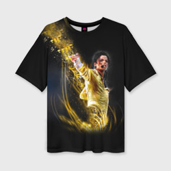 Женская футболка oversize 3D Michael Jackson