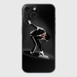 Чехол для iPhone 15 силиконовый с защитой камеры Michael Jackson