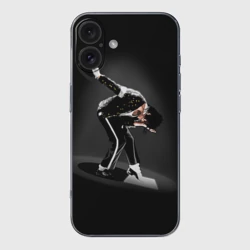 Чехол для iPhone 16 силиконовый с защитой камеры Michael Jackson