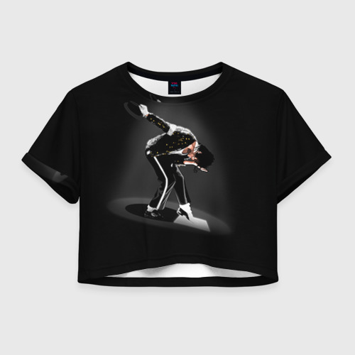Женская футболка Crop-top 3D Michael Jackson, цвет 3D печать