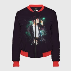 Женский бомбер 3D Michael Jackson