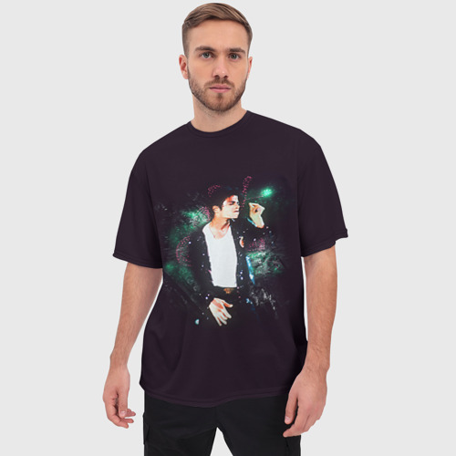 Мужская футболка oversize 3D Michael Jackson, цвет 3D печать - фото 3