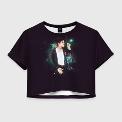 Женская футболка Crop-top 3D Michael Jackson