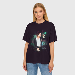 Женская футболка oversize 3D Michael Jackson - фото 2