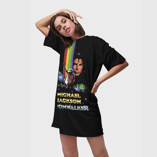 Платье-футболка 3D Michael Jackson, цвет 3D печать - фото 3