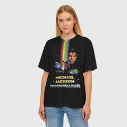 Женская футболка oversize 3D Michael Jackson - фото 2