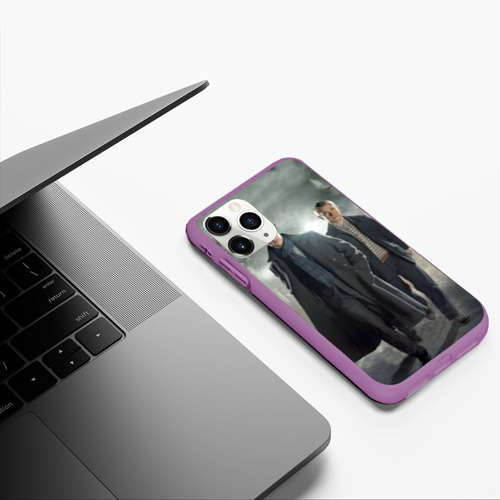 Чехол для iPhone 11 Pro матовый с принтом Шерлок Холмс, фото #5