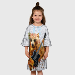Детское платье 3D Медведь с гитарой - фото 2