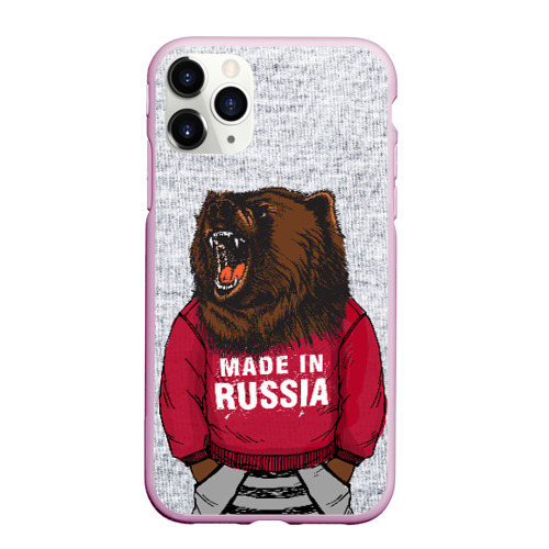 Чехол для iPhone 11 Pro Max матовый Made in Russia, цвет розовый