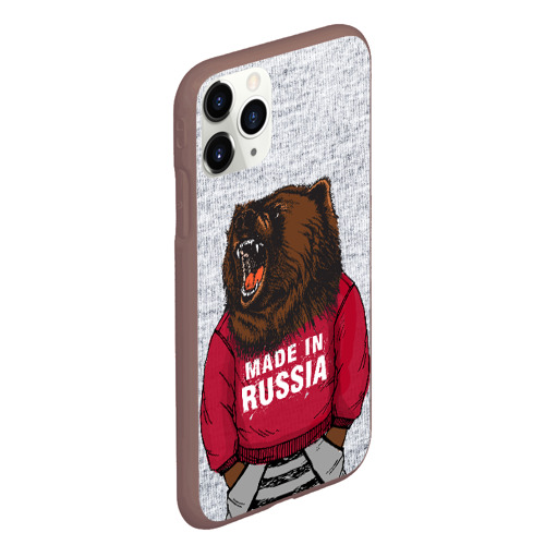 Чехол для iPhone 11 Pro Max матовый Made in Russia, цвет коричневый - фото 3