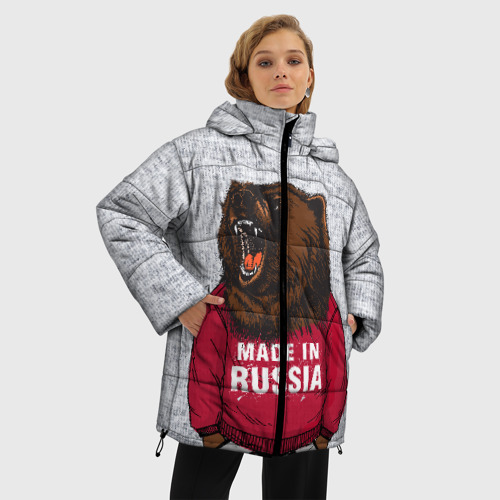 Женская зимняя куртка Oversize Made in Russia, цвет красный - фото 3