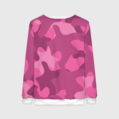 Женский свитшот 3D Розовый камуфляж, цвет 3D печать - фото 2