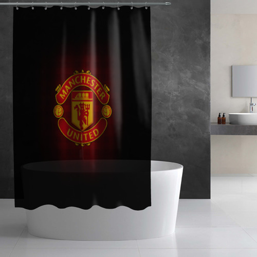 Штора 3D для ванной Манчестер Юнайтед - фото 2
