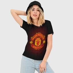 Женская футболка 3D Slim Манчестер Юнайтед - фото 2