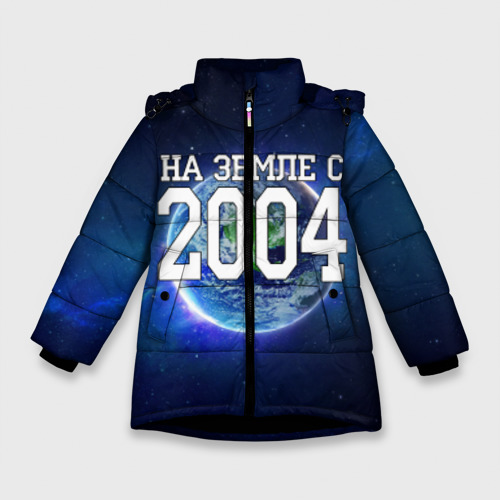Зимняя куртка для девочек 3D На Земле с 2004, цвет черный